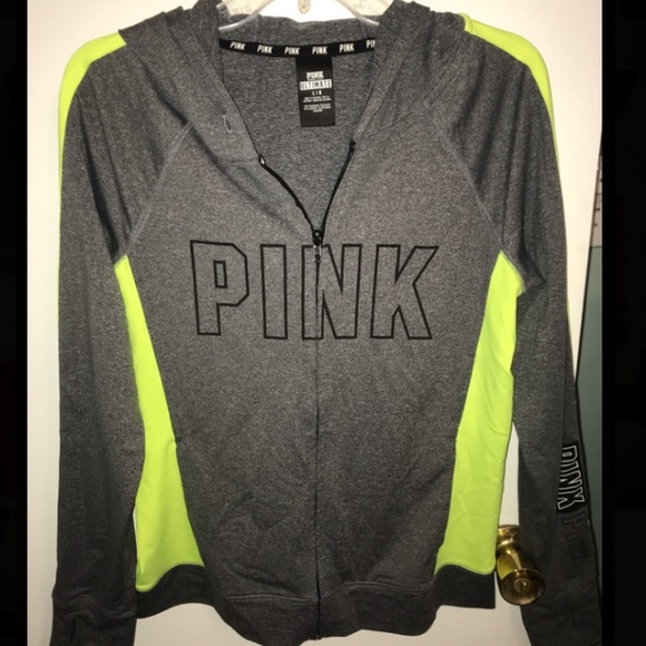 PINK Victoria's Secret Tops - PINK Victoria Secret Ultimate Zip-up Hoodie